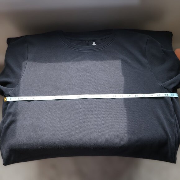 Able Maria Boxy Midi Dress Womens XL Black Cotton Closet Staple Travel - Picture 6 of 7